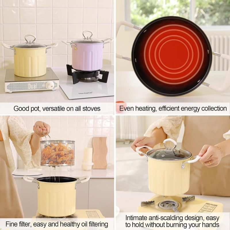 3 Litre Deep Frying Pot Stainless Steel