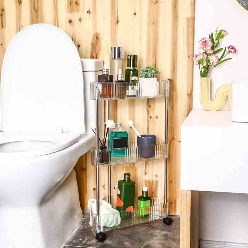 3 Tier Clear Acrylic Corner Bathroom Organizer
