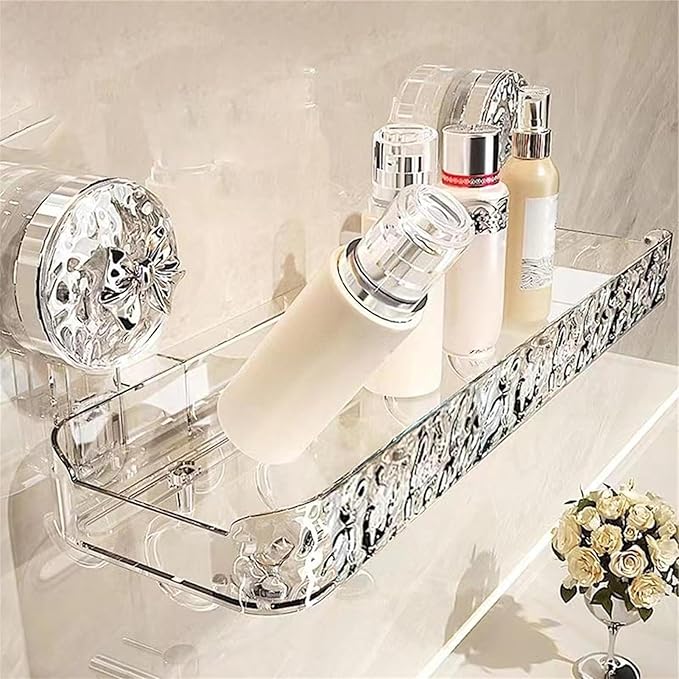 Crystal Suction Wall-Mounted Shelf