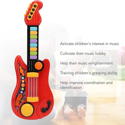 Battery operated kids guitar with light sound