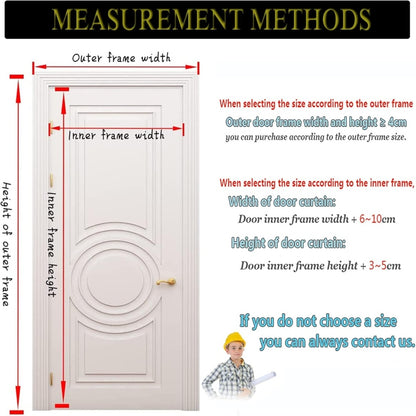 Traditional Embroidery Magnetic Screen Door