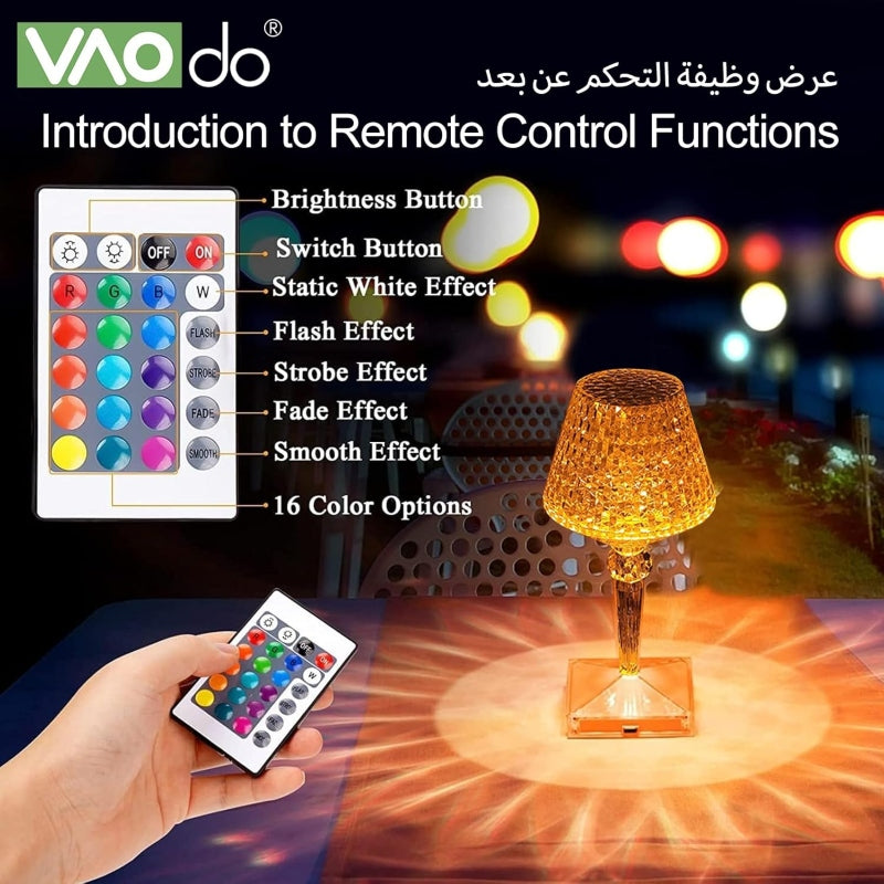 Crystal diamond stone style lamp