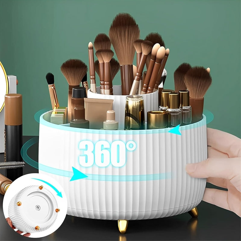 360 rotating 5 Slot Makeup Brushes Cup
