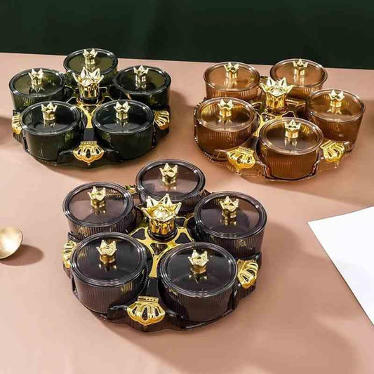 Acrylic Rotating Dry Fruit Tray