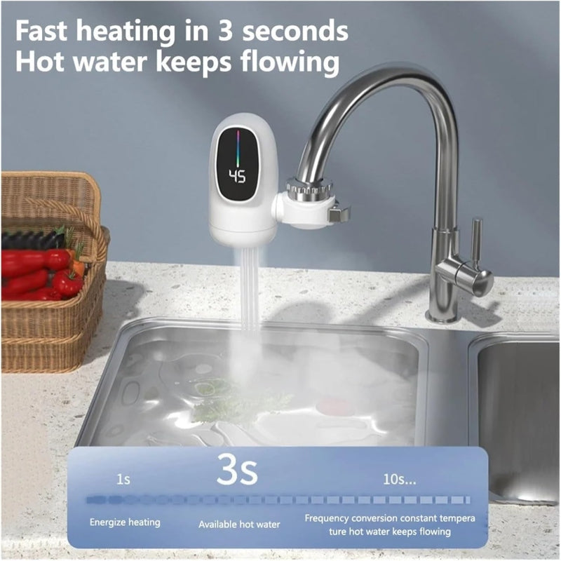 Instant electric hot water heater faucet