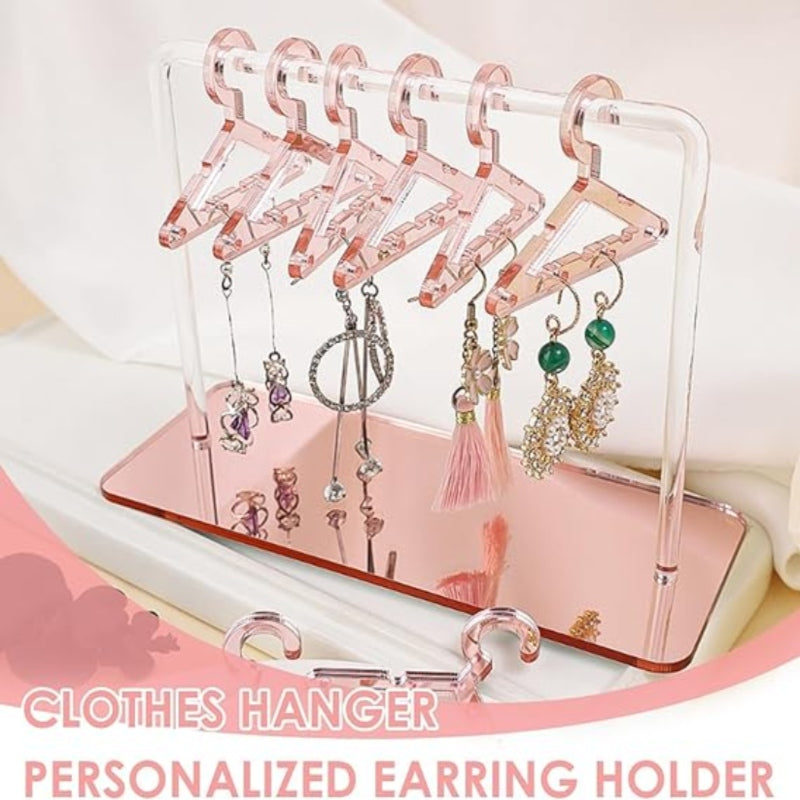 Earring hanger rack with mini hangers
