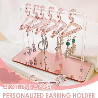 Earring hanger rack with mini hangers