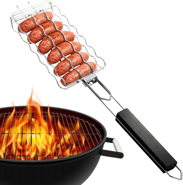 Barbecue sausage grill basket