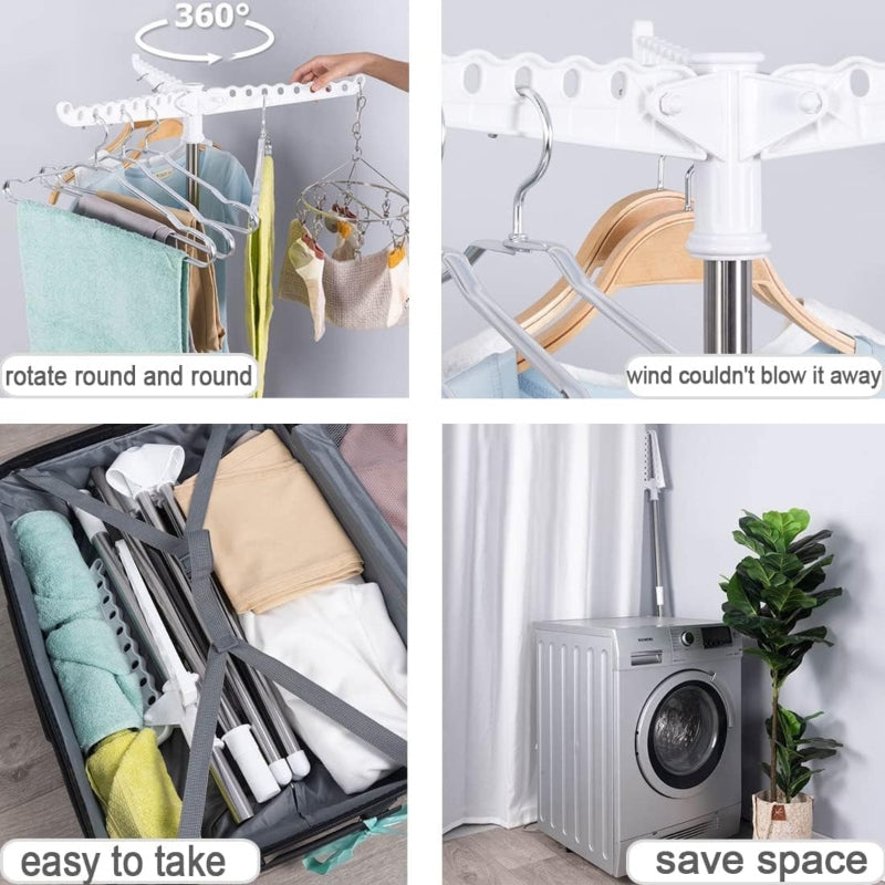 Aluminum foldable cloth drying stand