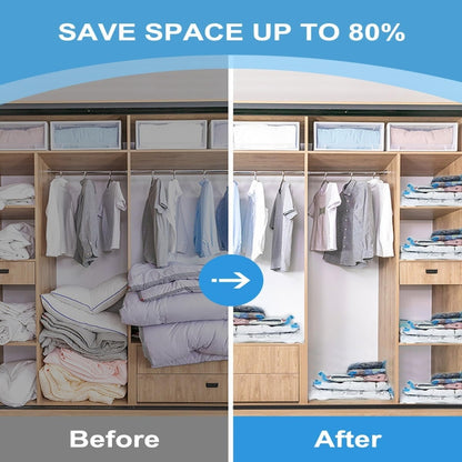 Vacuum storage bags with hand pump