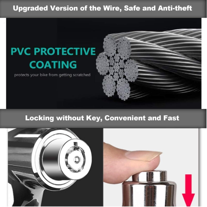 Bicycle Lock  Bike Chain Road Security Steel Ring