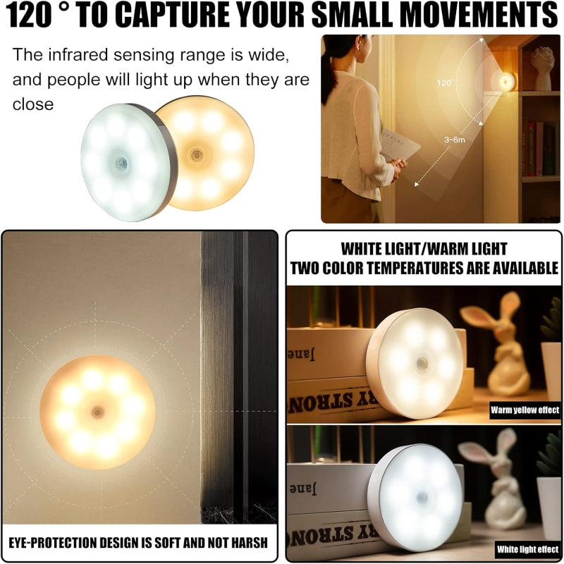 LED Motion Sensor Night Light Wireless