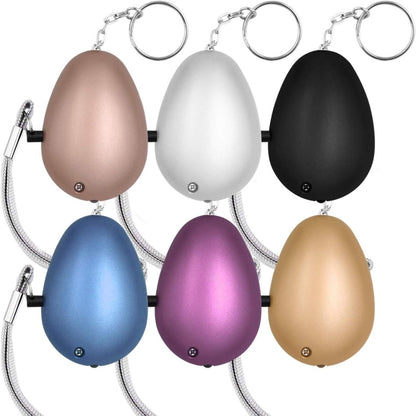 6 Pack 140DB Personal Security Alarm Keychain with LED Light