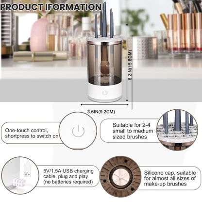 Automatic usb operate makeup brushes cleaner machine
