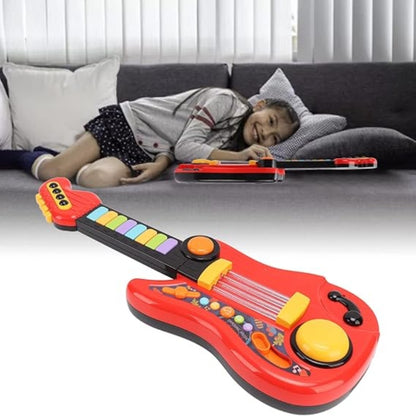 Battery operated kids guitar with light sound
