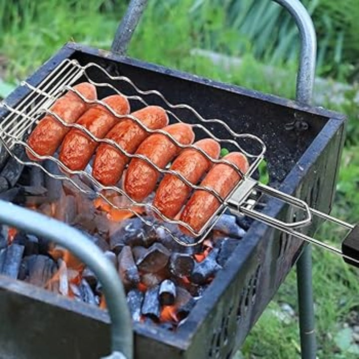Barbecue sausage grill basket