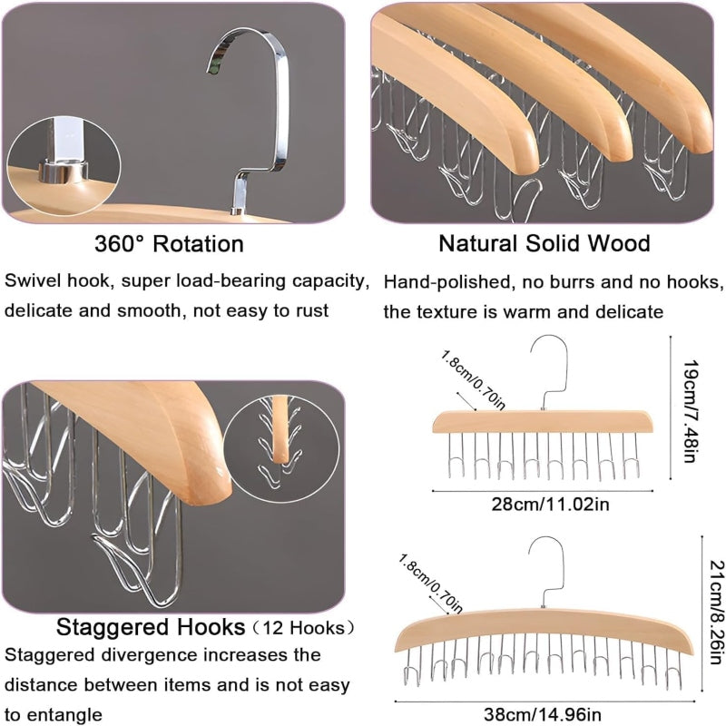 Wooden Hanger 8Hooks