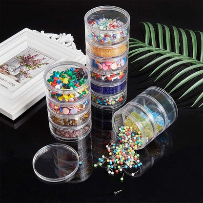 Round containers for jewellry