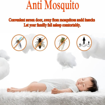 Traditional Embroidery Magnetic Screen Door