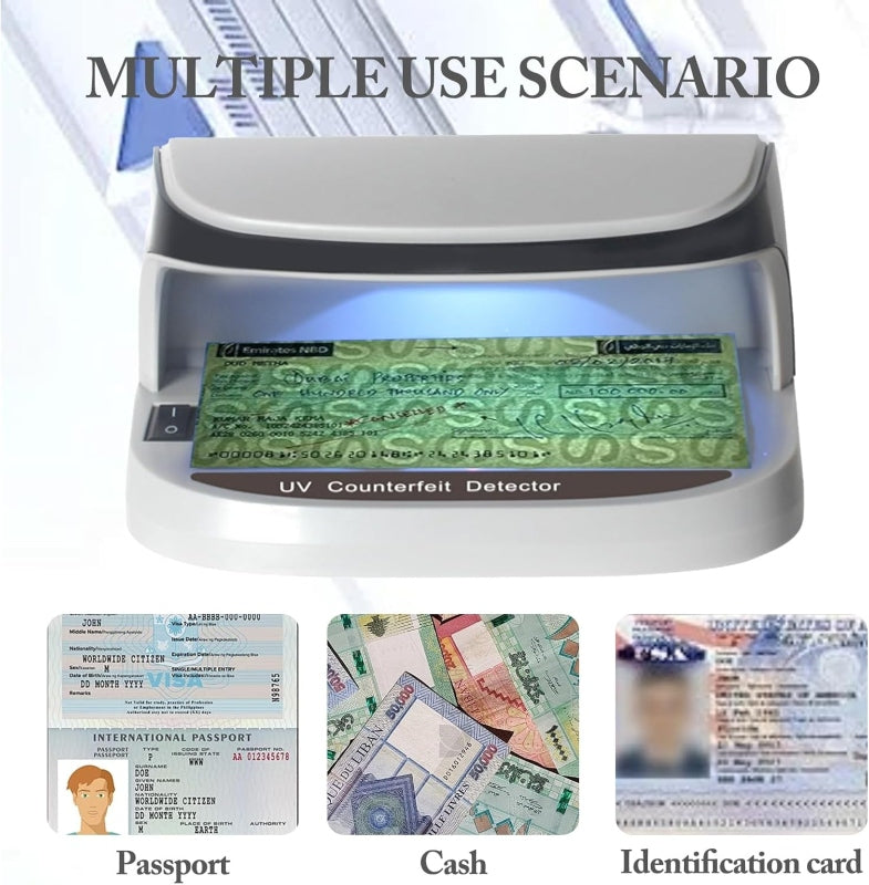 Uv money detector for fake banknotes