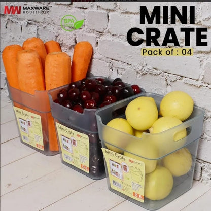 Mini Crate Pack of 4 Storage Solution for All Purposes