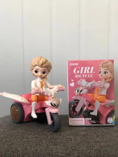  girl bicycle doll with light sound