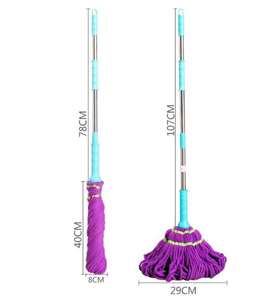 Foldable telescopic twister mop