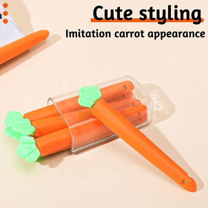 Cute carrot shape food bag sealing clips pack of 15