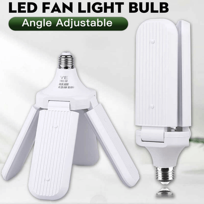 Foldable fan blade led garage lights