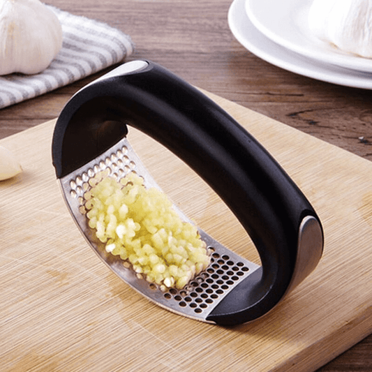 Stainless steel garlic press