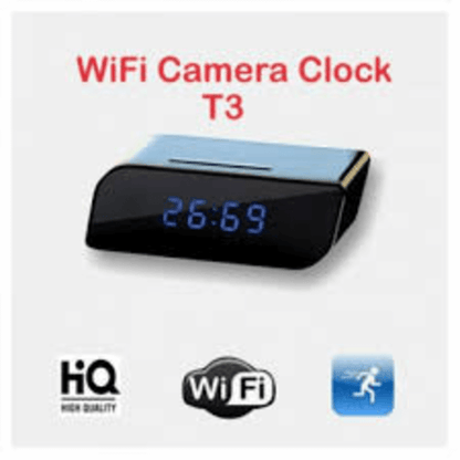 Hidden Camera T3 WiFi Table Clock HD 1080P