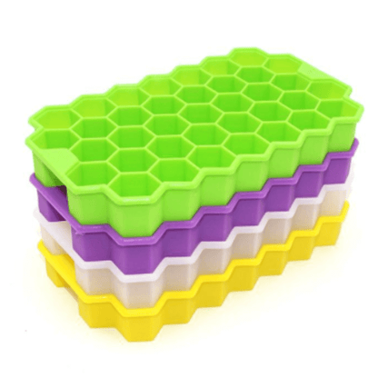 Reusable silicone ice honeycomb cube molds (2 pack)