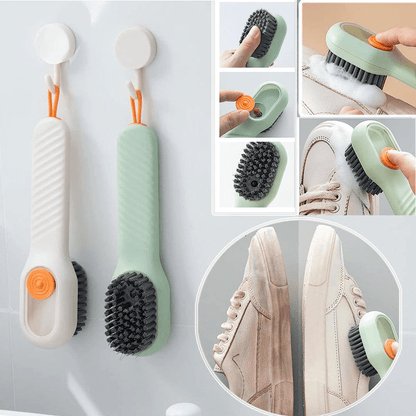 2 pcs multifunctional shoe brush with liquid box