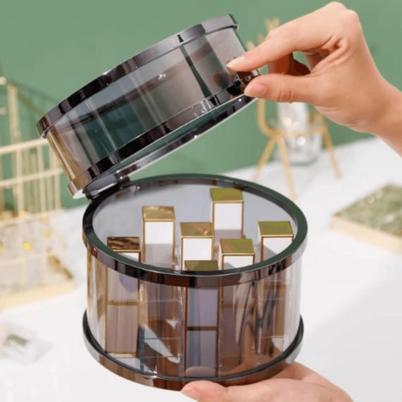 Transparent lip stick cabinet makeup organizer
