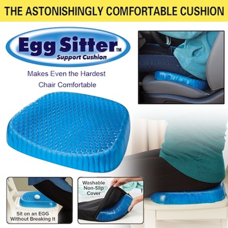 Egg sitter seat cushion with non-slip cover