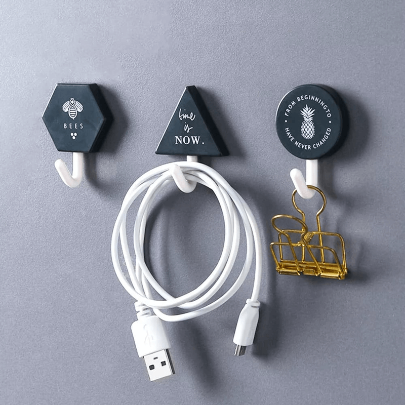 3pcs creative wall door hooks clothes towel key hanger