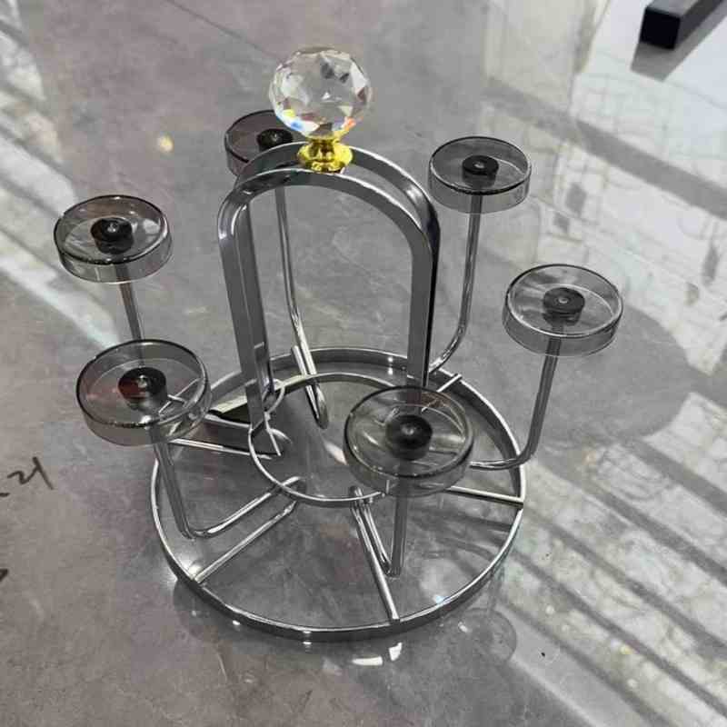 Glass Holder Rack Stainless Steel 6 Cups