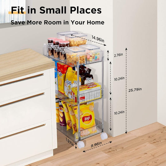 Luxury acrylic 4tier trolly