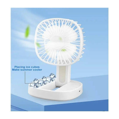 Mini Desktop USB Rechargeable Foldable Fan with LED Light