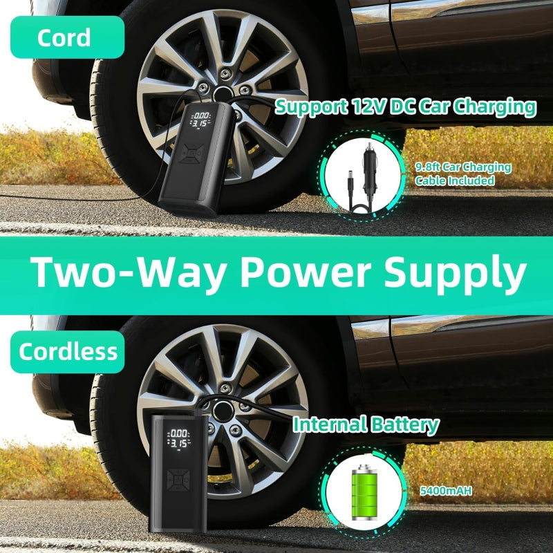 2in1 wireless car air compressor Mini Bike Electric Air Pump