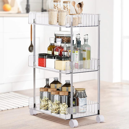 Luxury acrylic 4tier trolly