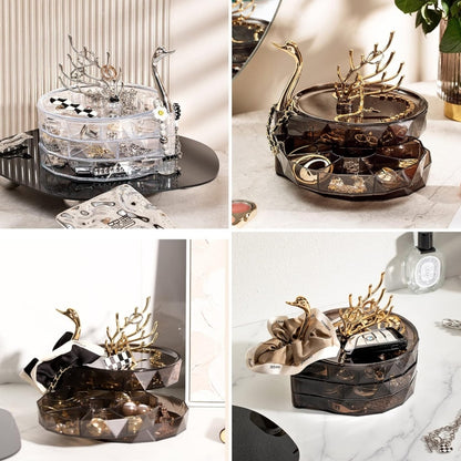 Swan shaped storage box for jewelry