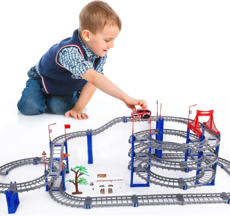 Electric rail car set