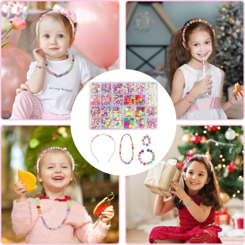 kids threads beads set art and craft  jewelry