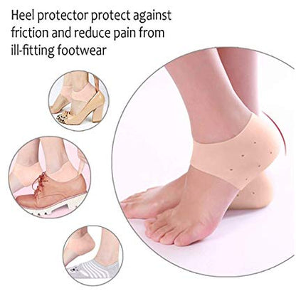 Silicone Gel Heel Pad Socks for Pain Relief and anti crack