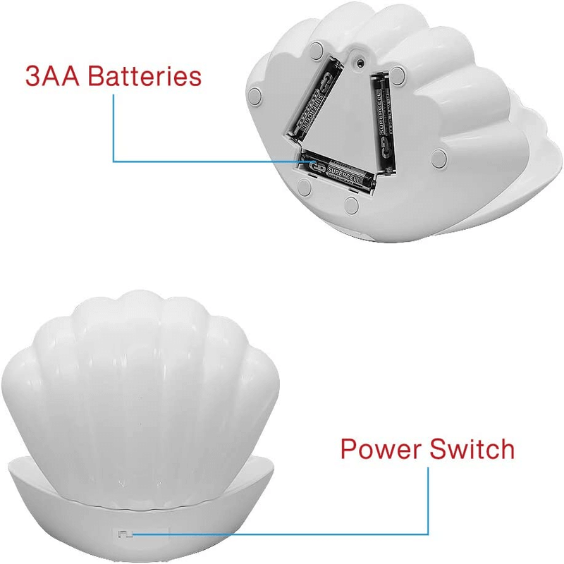 Rgb 8 colors changing pearl shell mood lamps