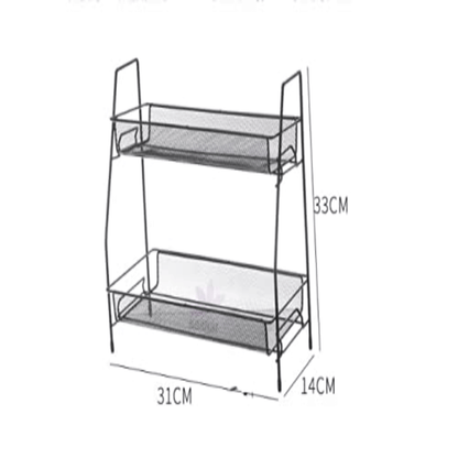 Kitchen portable modern storage 2 layer spice rack
