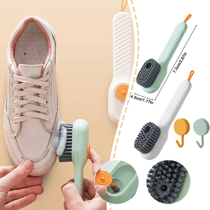 2 pcs multifunctional shoe brush with liquid box
