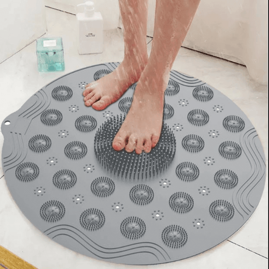 Round non-slip foot massage cleaning mat
