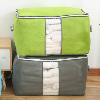 Storage folding laundry bag - green